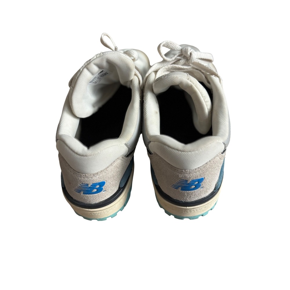 New Balance 550 White Leather Grey Suede Yellow Teal GSB550SC Boys Size 5Y - Picture 2 of 7